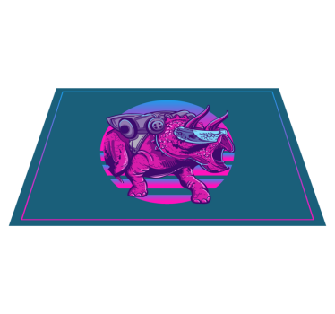 Tischsets originell mit stilisiertem rhinosaurier charakter - TenStickers