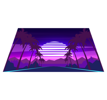 Modernes tischset tropischer sonnenuntergang - TenStickers