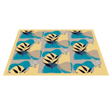 Tischset modern mit stilvollen blattmustern - TenStickers