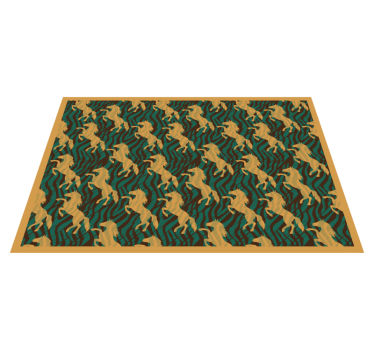 Tischsets originell mit mutigem einhornmuster - TenStickers