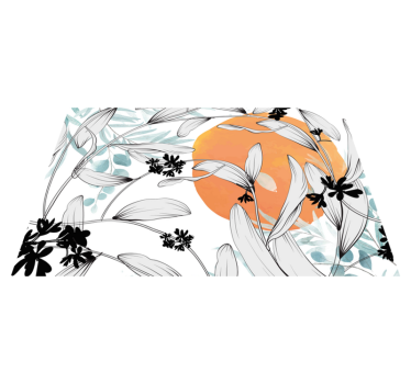 Tischset modern mit floralen akzenten - TenStickers