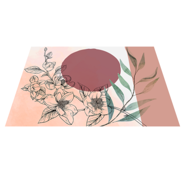 Tischset modern mit floral minimalistischem akzent - TenStickers