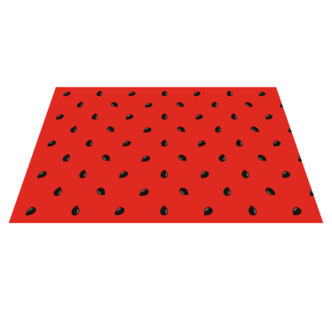 Tischsets originell mit wassermelonenkerne-muster - TenStickers