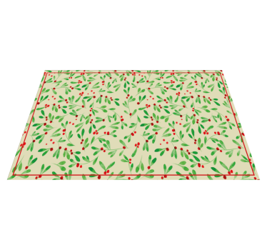 Tischset Weihnachten festliches blattmuster - TenStickers