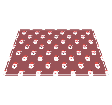Tischset weihnachten mit weihnachtsmann-gesicht muster - TenStickers