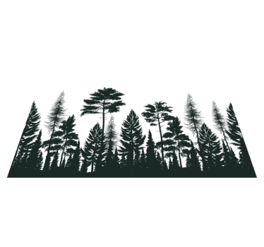 Tischset textur silhouette waldmuster - TenStickers
