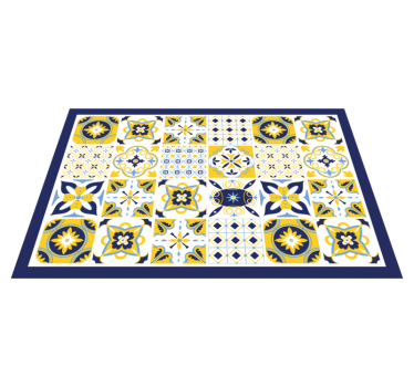 Tischset textur mit bunten fliesenmustern - TenStickers