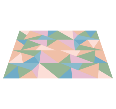 Tischset modern mit geometrischen pastellmotiven - TenStickers