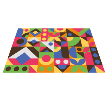 Tischset modern lebendige geometrische komposition - TenStickers