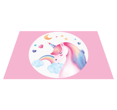 Kinder Tischset Regenbogen einhorn - TenStickers