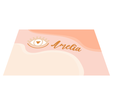 Tischset mit namen augenmotiv personalisierung - TenStickers