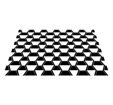 Tischset textur mit stilisiertem hexagonalem muster - TenStickers