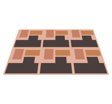 Tischset modern abstrakte geometrische anordnung - TenStickers