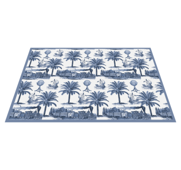 Tischset modern mit nostalgischen reisemotiven - TenStickers