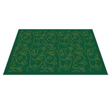 Tischsets originell mit abstraktem gesichtsdesign - TenStickers