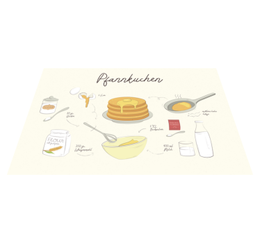 Platzset rechteckig Minimalistisches Pfannkuchen Rezept - TenStickers