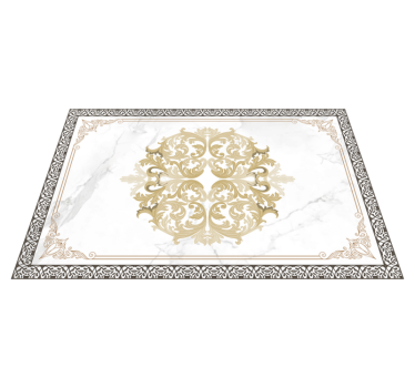 Tischset elegant barocker weißer marmor - TenStickers