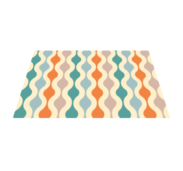 Tischset modern welliges farbmuster - TenStickers