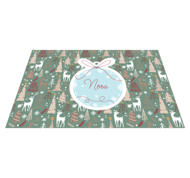 Weihnachts Tischsets Weihnachtswaldmuster - TenStickers