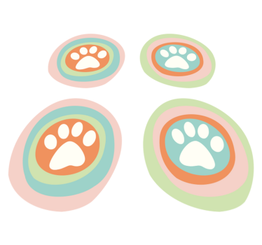 Tischsets originell hundepfoten Schüssel - TenStickers