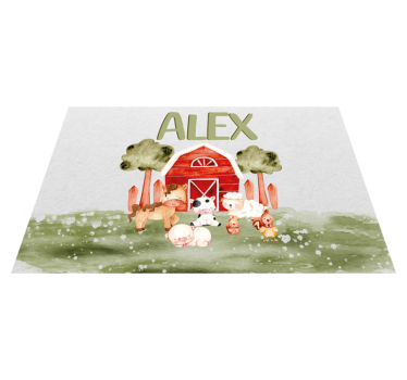Tischset süßer Bauernhof aquarell - TenStickers