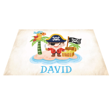 Tischset mit Namen kartoon PiratKartoon Pirat - TenStickers