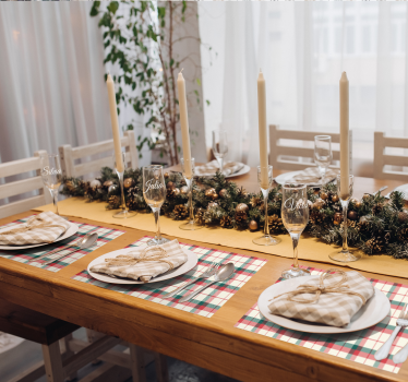 Platzset Texturen Weihnachtstartan - TenStickers