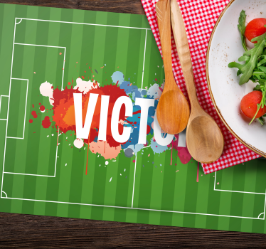 Platzset mit Namen Fußballplatz mit Namen - TenStickers