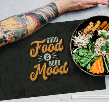 Good Food Zitat Vinyl-Tischsets - TenStickers