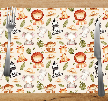 Kinder Tischset Beige safari - TenStickers