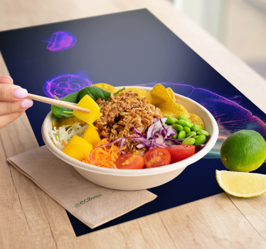 Platzset Fisch Bunte Quallen - TenStickers
