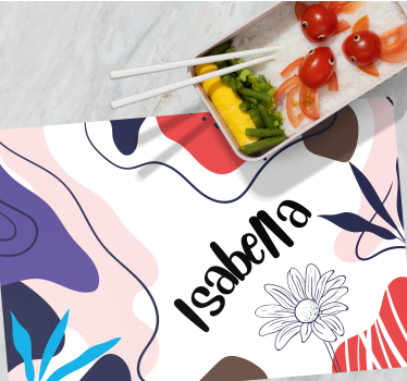 Platzset mit Namen Bunte abstrakte mit Farben - TenStickers