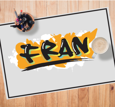 Platzset mit Namen Bunte graffiti im urbanen stil - TenStickers