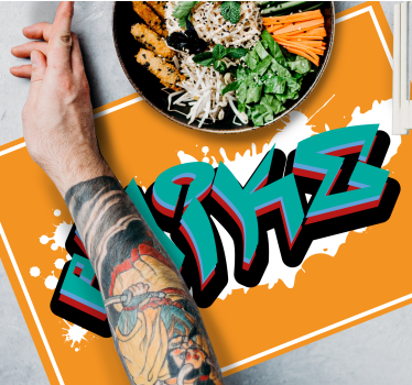 Platzset mit Namen König graffiti im wilden stil - TenStickers