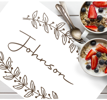Platzset mit Namen Name des familienmitglieds - TenStickers