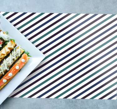 Platzset modern Blaue diagonale Streifen - TenStickers
