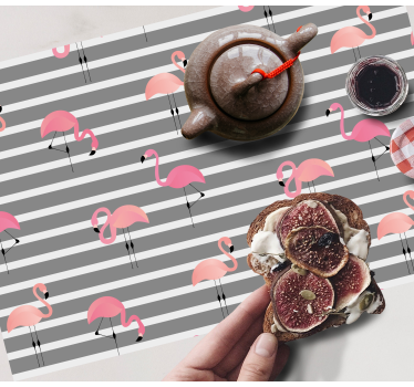 Platzset modern Grauer flamingo - TenStickers