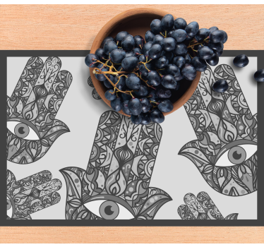 Platzset modern Grauer gedeckter Tisch - TenStickers