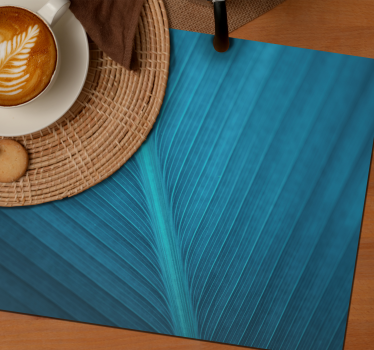 Platzset modern Großes blaugraues blatt - TenStickers