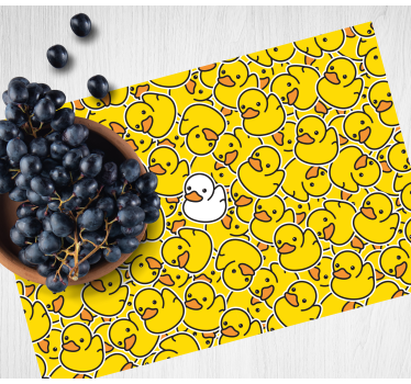 Platzset modern Verschiedene süße weiße ente - TenStickers