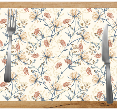 Platzset modern Vintage-blumen-set - TenStickers