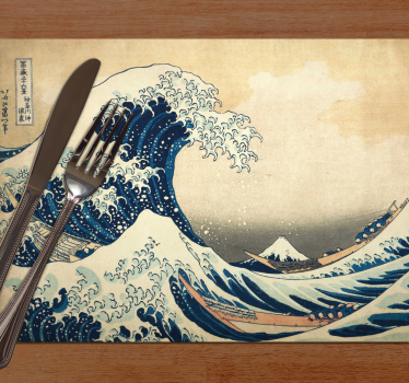 Platzset rechteckig Hokusai-kanagawa-welle - TenStickers