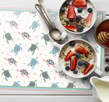 Platzset Tiere Pastelltöne Schildkröten - TenStickers