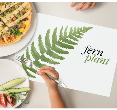 Platzset Spruch Farnpflanze minimalistisch - TenStickers