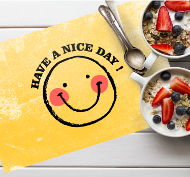Platzset Spruch "schönen tag" smiley-gesicht - TenStickers