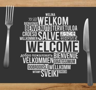 Platzset Spruch Willkommenskreis - TenStickers