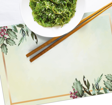 Platzset Weihnachten Blumendekoration - TenStickers