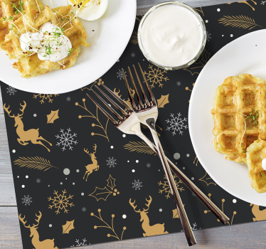 Platzset Weihnachten Frohe weihnachten Komposition - TenStickers