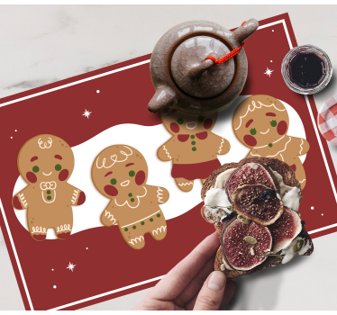 Platzset Weihnachten Lebkuchen motive - TenStickers