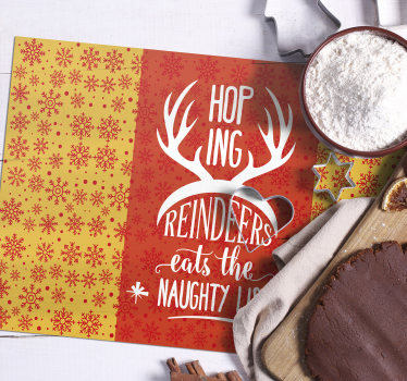 Platzset Weihnachten Rentier zitat - TenStickers